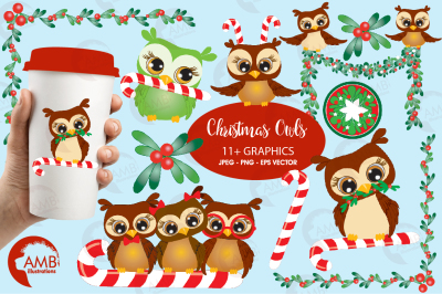 Christmas Owls Cliparts AMB-278