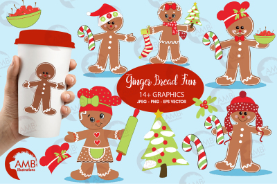 Ginger Bread Fun Cliparts AMB-377