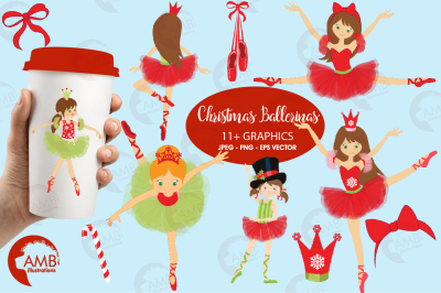 Christmas Ballerinas Cliparts AMB-571