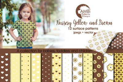 Nursery Yellow and Brown patterns AMB-839