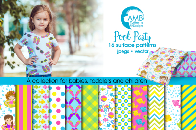 Pool Party Surface Patterns, Party Papers, AMB-906