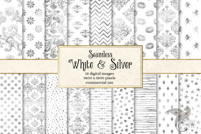 White and Silver Digital Paper