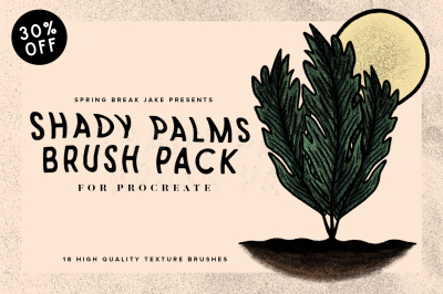 Shady Palms Tropical Procreate Texture Brush Pack