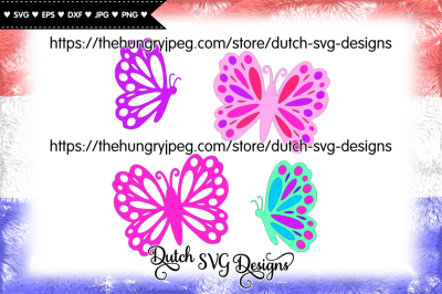 2 Butterfly cutting files, in SVG EPS DXF, cricut svg, butterfly svg