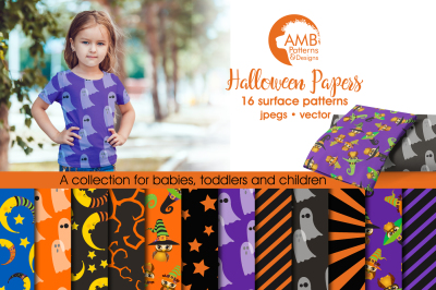 Halloween Surface Patterns, Halloween Papers, AMB-475