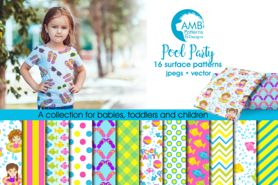 Pool Party patterns, Pool papers AMB-906