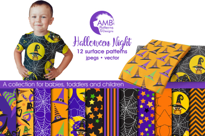 Halloween Night patterns, Halloween papers AMB-995