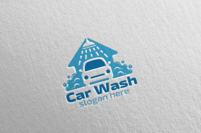 Car Wash Logo, Cleaning Car, Washing and Service Logo 5