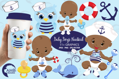 Baby Boys Nautical Cliparts, AA Nautical Baby Boys Cliparts AMB-975