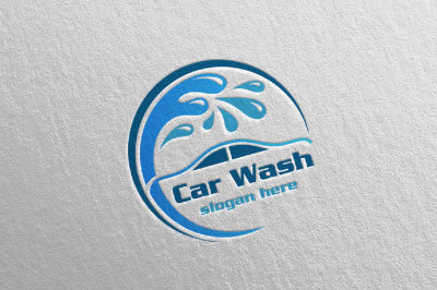 Car Wash Logo, Cleaning Car, Washing and Service Logo 6