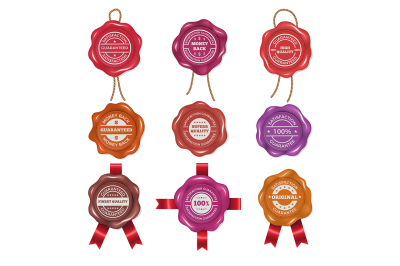  Wax stamps with different promo labels