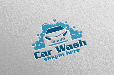 Car Wash Logo, Cleaning Car, Washing and Service Logo 9