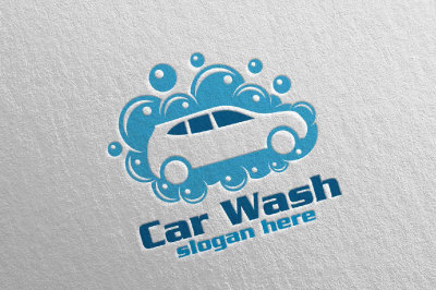 Car Wash Logo, Cleaning Car, Washing and Service Logo 10