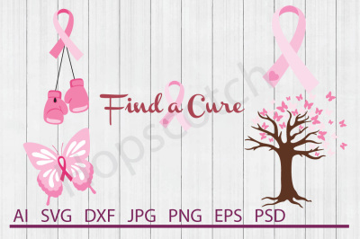 Breast Cancer Bundle, SVG Files, DXF Files, Cuttable Files