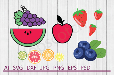 Fruit Bundle, SVG Files, DXF Files, Cuttable Files