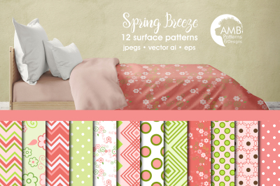 Spring Breeze patterns, Spring papers AMB-1249