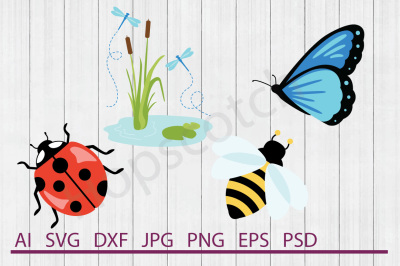 Insect Bundle, SVG Files, DXF Files, Cuttable Files