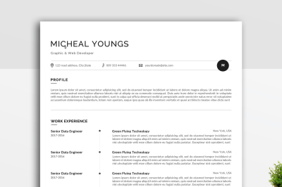 Minimal Resume template