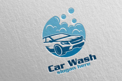 Car Wash Logo, Cleaning Car, Washing and Service Logo 12