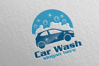 Car Wash Logo, Cleaning Car, Washing and Service Logo 13