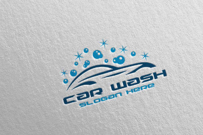 Car Wash Logo, Cleaning Car, Washing and Service Logo 14