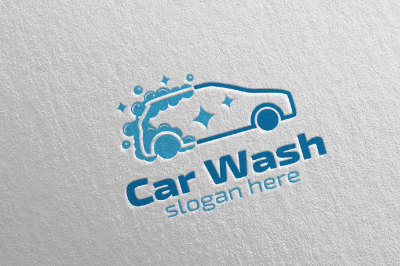 Car Wash Logo, Cleaning Car, Washing and Service Logo 15