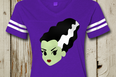 Bride of Frankenstein Face | SVG | PNG | DXF