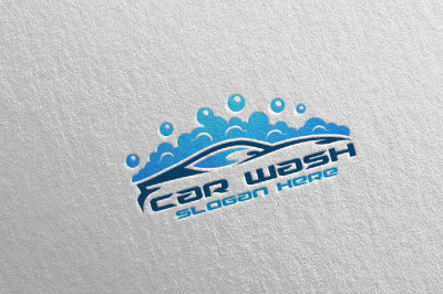 Car Wash Logo, Cleaning Car, Washing and Service Logo 17