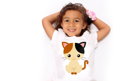 Cute Calico Cat | SVG | PNG | DXF