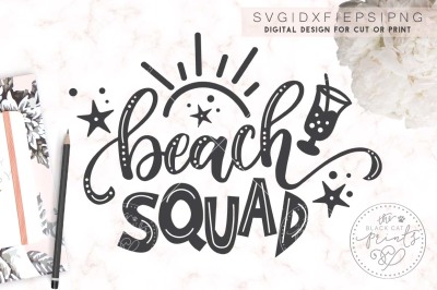Beach Squad SVG DXF EPS PNG