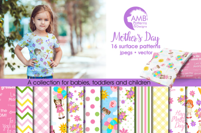 Mother's Day patterns, Mother's Day papers AMB-1279