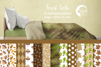 Forest Frolic patterns, Forest patterns AMB-1304