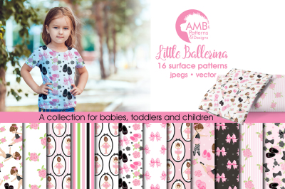 Little Ballerina patterns, Ballerina papers AMB-1307