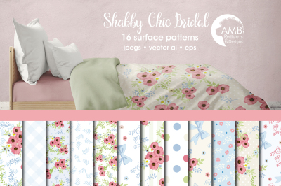 Shabby Chic Bridal patterns, Pink Floral papers AMB-1317