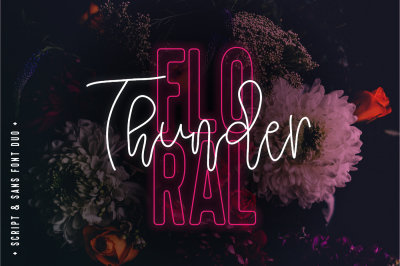 Floral Thunder Font Duo