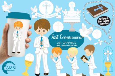 Boys First Communion cliparts AMB-1262