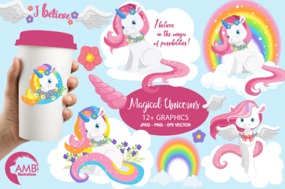 Magical Unicorns cliparts AMB-1382