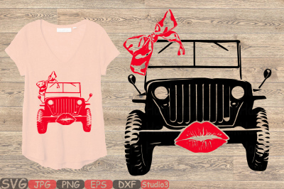 Jeep lips svg, jeep girl svg , Silhouette SVG 87SV