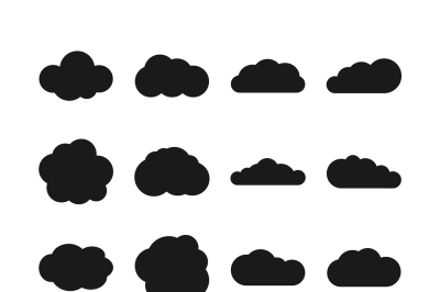 Cloud vector black icons