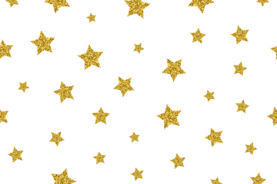 Gold stars vector seamless pattern