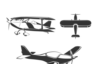 Vector elements for airplane emblems&2C; labels and badges