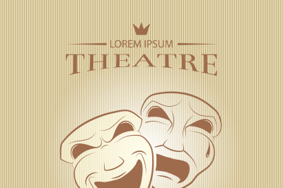 Comedy and tragedy theatrical masks