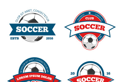 Soccer logo set