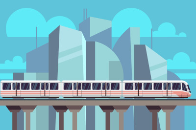 Sky Train, Subway Concept Vector