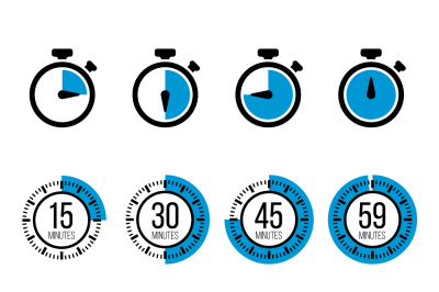 Timer vector icons