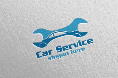 Car Service Logo with Car and repair Concept 11