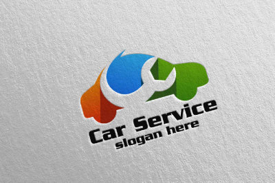 Car Service Logo with Car and repair Concept 15