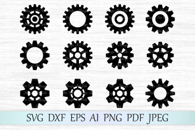 Gears, Steampunk SVG, DXF, EPS, AI, PNG, PDF, JPEG