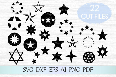 Stars SVG, DXF, EPS, AI, PNG, PDF