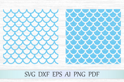 Mermaid patterns SVG, DXF, EPS, AI, PNG, PDF